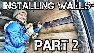 EP.9 - Installing the wall panels using the old panels as a template! Genius!