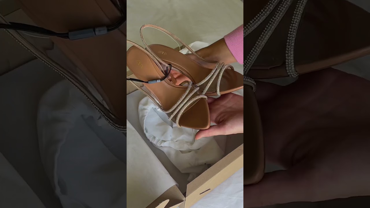 Zara Rhinestone heels asmr unboxing 