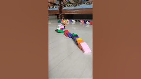 a new type of a Domino line with the building and the tricks #trending Domino