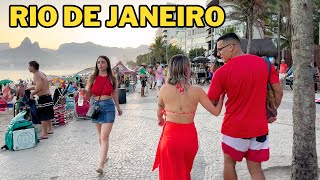 Ipanema: Sunset Walk from Arpoador to the Beachfront | Rio de Janeiro, Brazil 🇧🇷【4K】2024