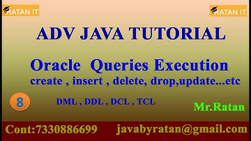ADV JAVA || video class -8 || Oracle  Queries  || By Ratan sir