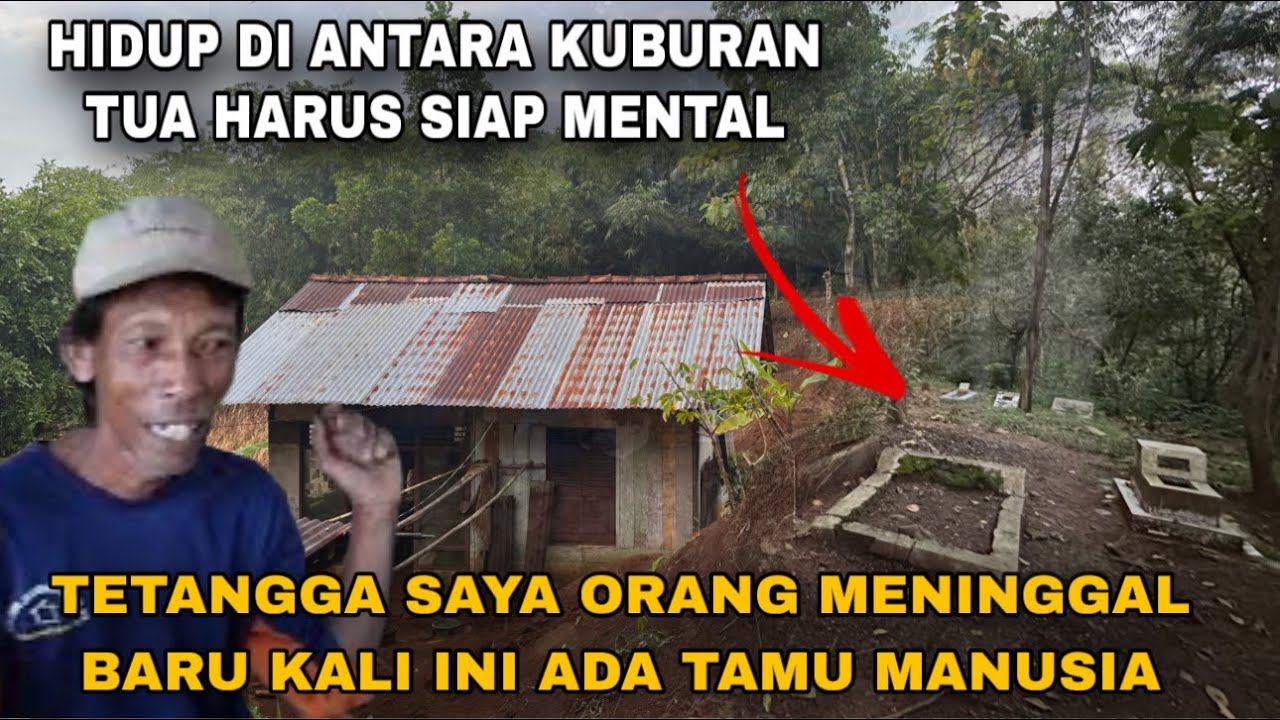 DILUAR NALAR ! SEORANG DIRI SERING TIDUR DENGAN POCONG HIDUP DI AREA PEMAKAMAN ANGKER - BANYUMAS 