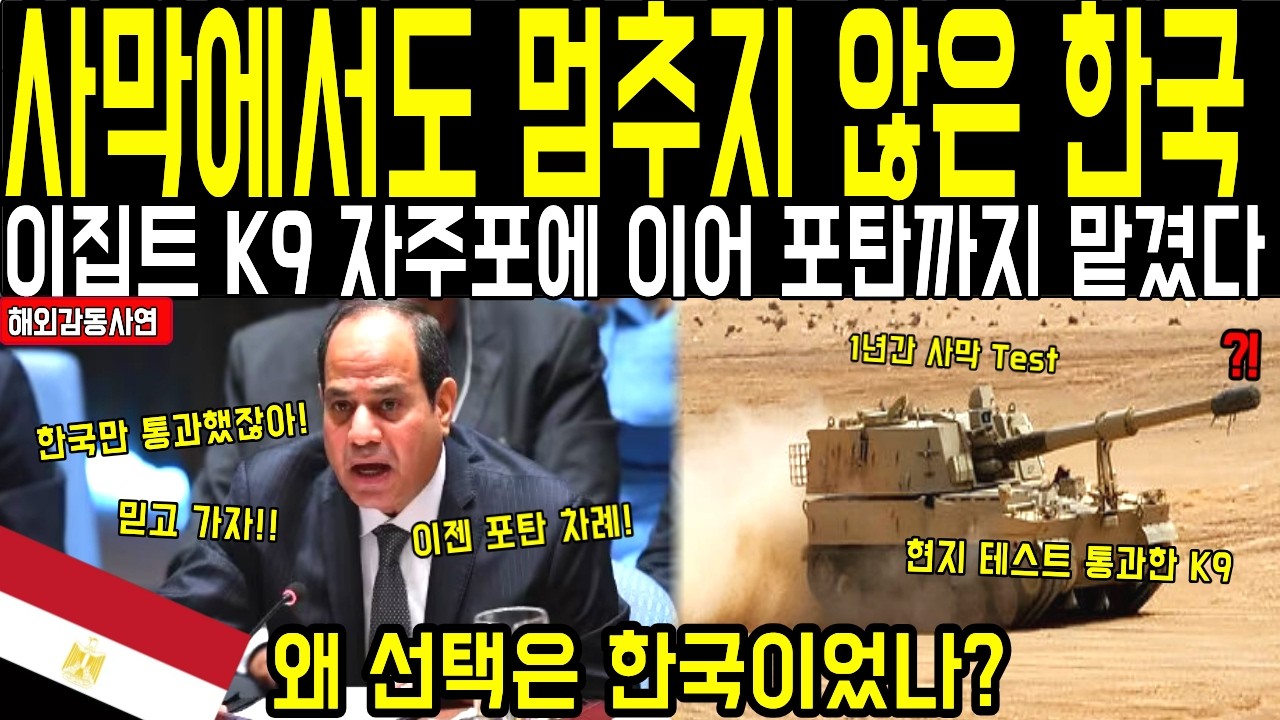 [해외감동사연] 사막에서도 멈추지 않은 한국 이집트 포탄까지 맡겼다 왜 선택은 한국이었나?