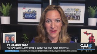 Michigan Secretary Of State Being Sued Over Voter Initiatives
