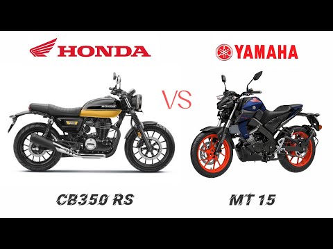 YAMAHA MT 15 VS HONDA CB 350 RS SCRAMBLER _DETAILED COMPARISON_MILEAGE_TOP SPEED_PRICE_BIKE INFORMER