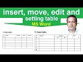 Insert & Edit Tables in MS Word 📝