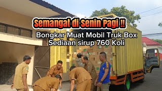 Bongkar Muat Sediaan Sirup | Mobil Truk Box sebanyak 760 koli disusun diatas palet | GFK Pandeglang