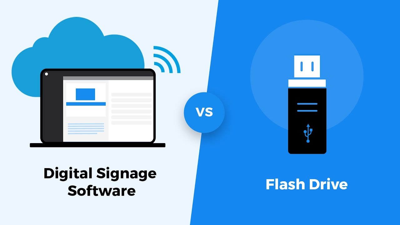 Digital signage vs USB stick - YouTube