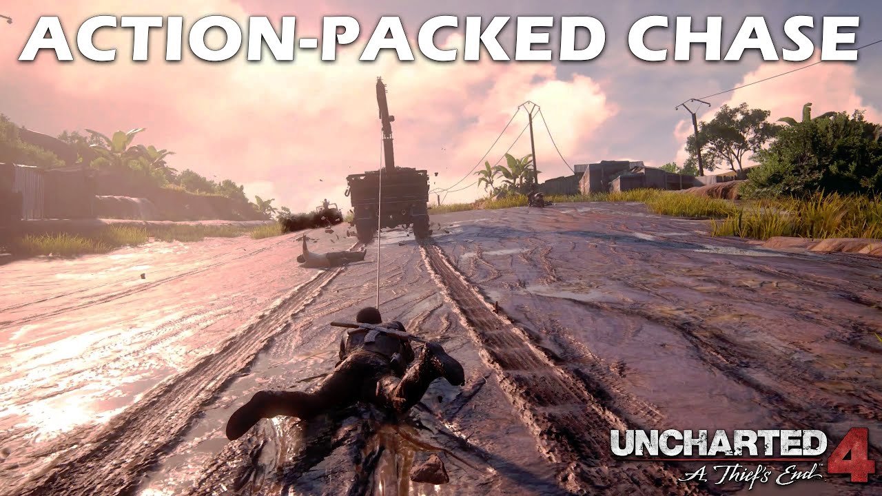Uncharted 4 - Greatest Action-Packed Chase Sequence - Ultra Graphics No Commentary PC Gameplay