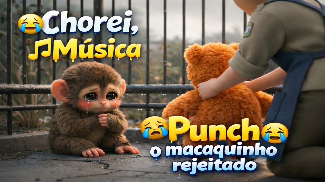 CHOREI 😭com essa música… Punch o macaquinho rejeitado🐒 a historia emocionante do macaquinho Puncho