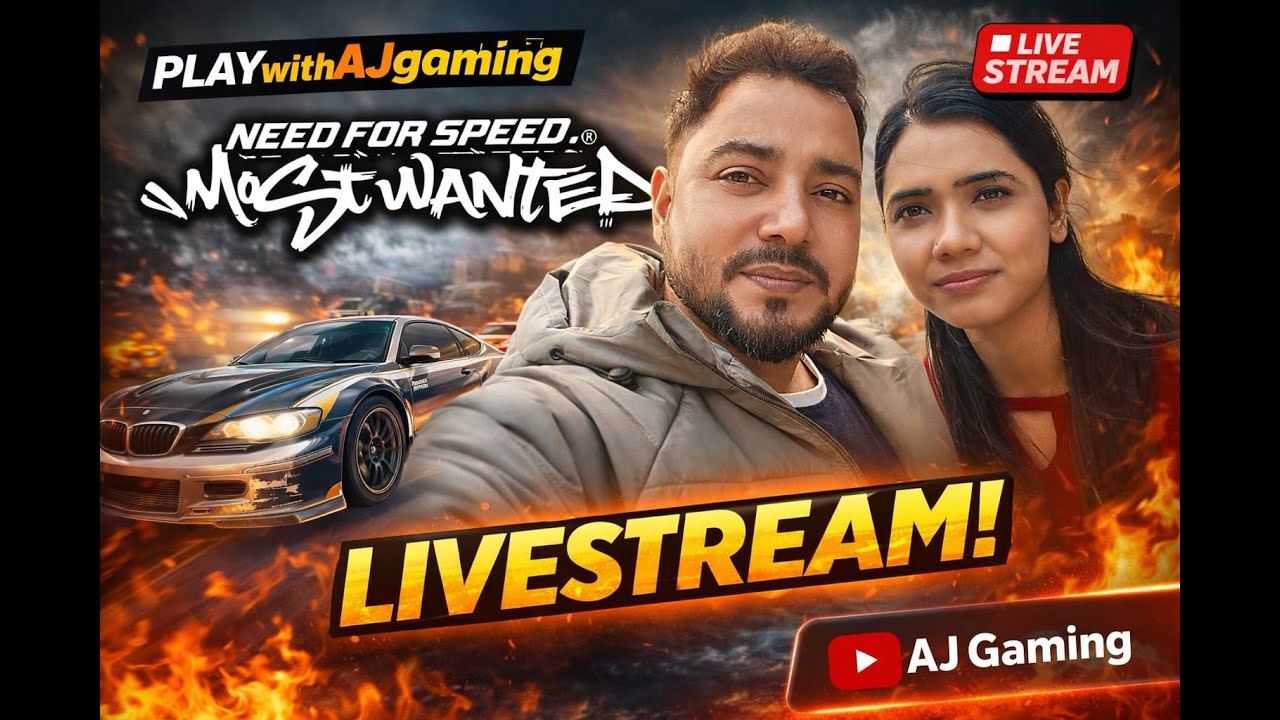 HORIZONTAL LIVE 🔴 NFS Most Wanted 🚗🔥 | Couple Gaming | Play With AJ Gaming