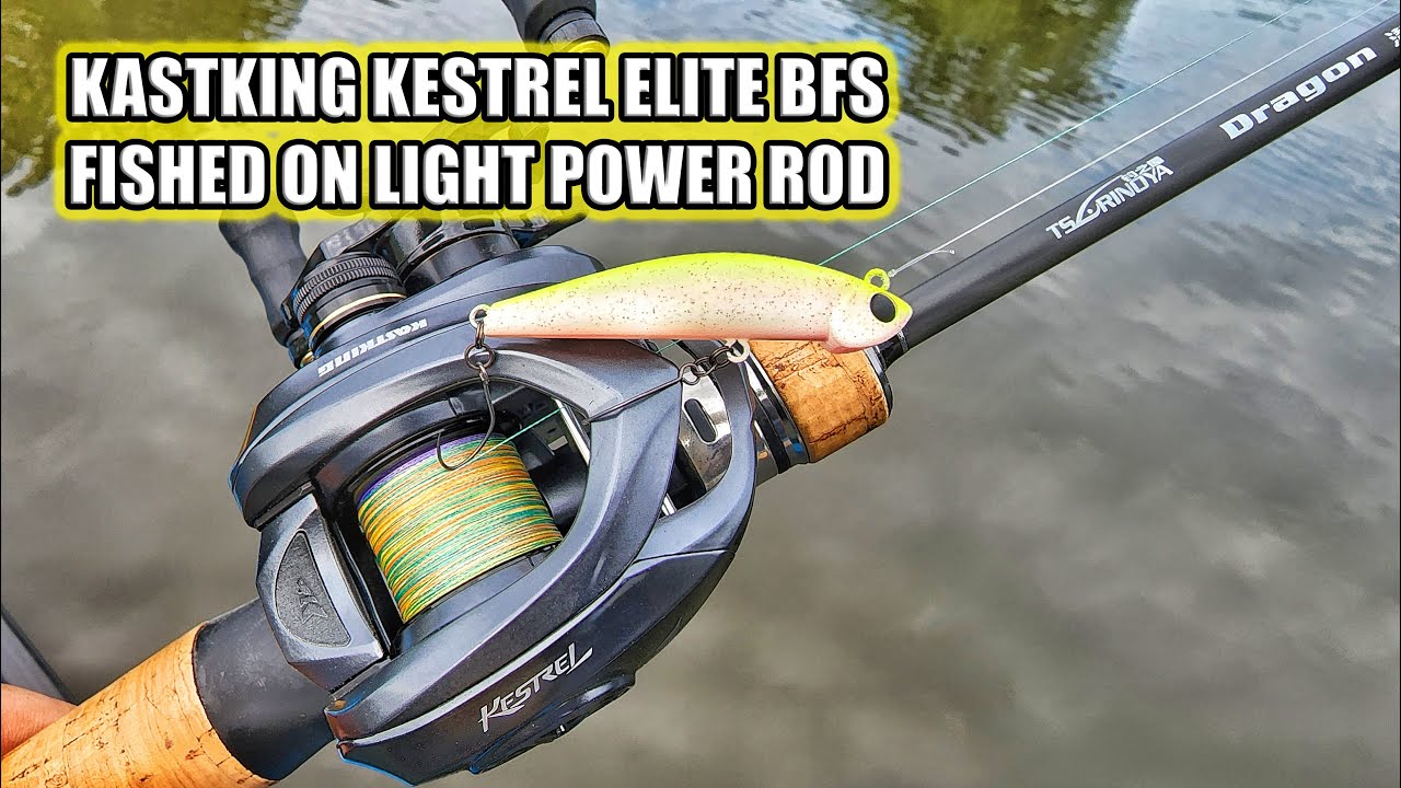 Fishing KastKing Kestrel Elite BFS Reel on Tsurinoya Dragon C702L - Light  Power 