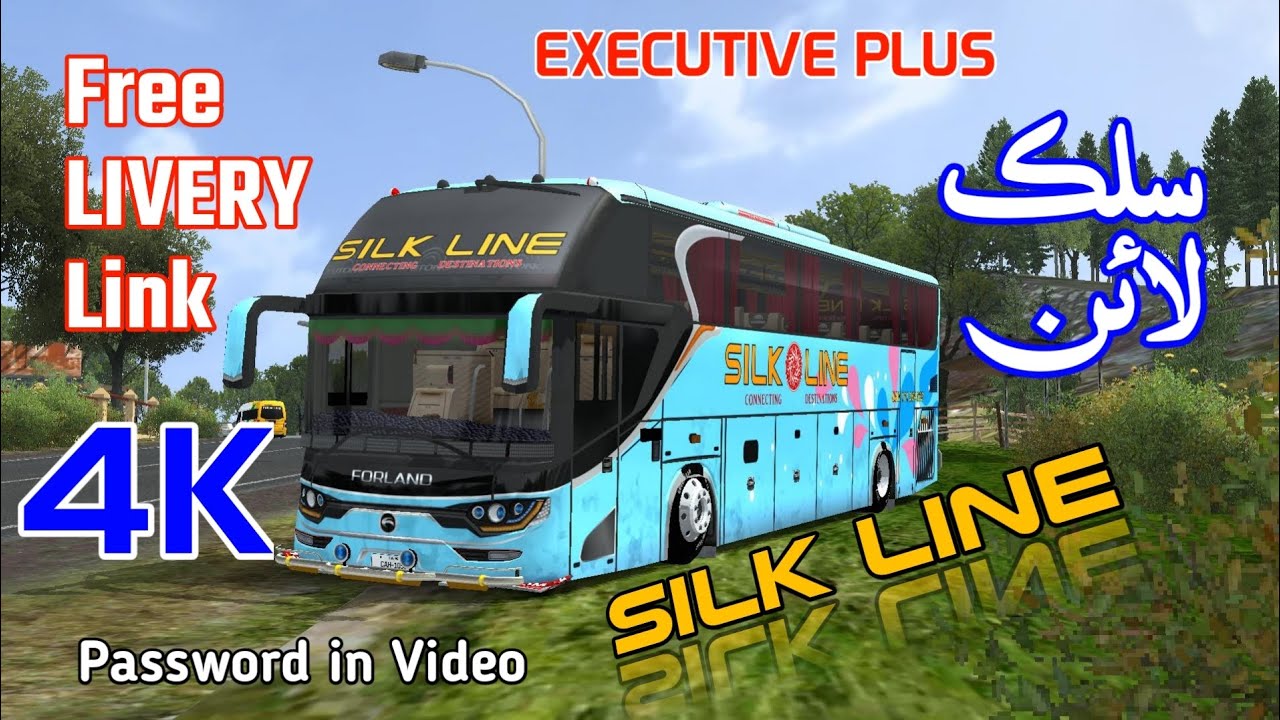 NEW SILK LINE 4K LIVERY DOWNLOAD | BUS SIMULATOR INDONESIA PAKISTANI GAME BUS