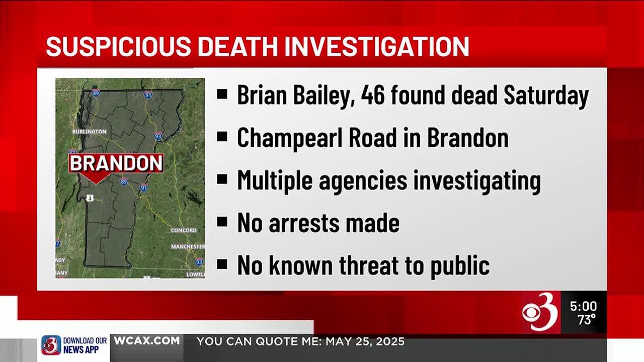Vermont police investigating suspicious death - YouTube