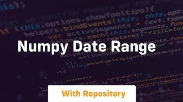 numpy date range
