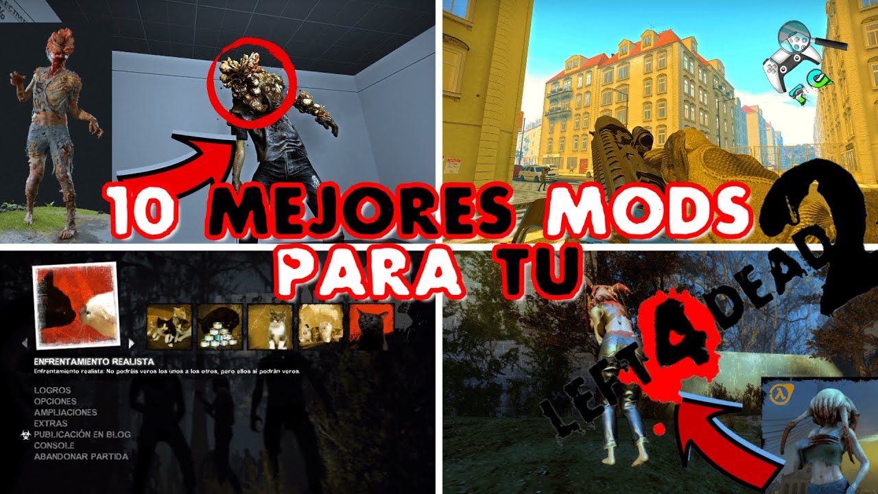 Los 10 MEJORES MODS que DEBES TENER YA en TU LEFT 4 DEAD 2 [Factor Gaming]