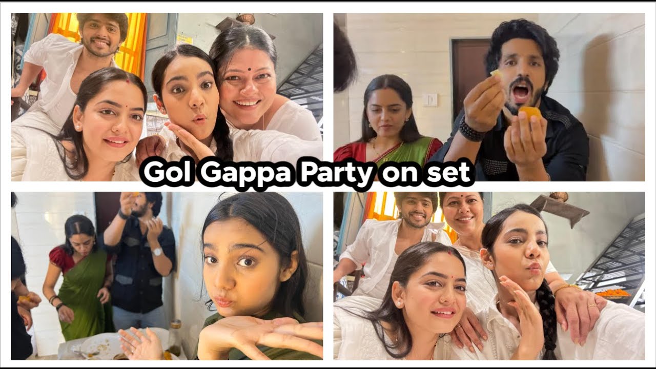 Masti on Set || Gol Gappa Party on Set || Beautiful Family || Daily Vlogs || Pari bhatti
