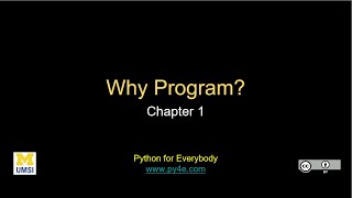 Chapter 1: Why Program?