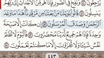القرآن الكريم سورة يس من الآية  48 وحتى الآية  54
