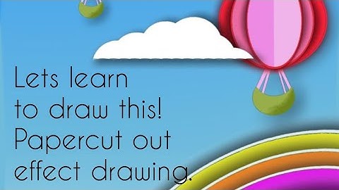 learn to draw simple papercut out effect! hi paint. tab s 6 lite.