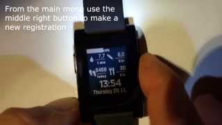 Diabetes Diary app for Pebble smartwatch - entering registrations screenshot 2