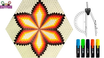 Geometrical Pattern 5 | Geometrical Chart | Easy Mathematical Drawing | Science Fair Chart | ithaas