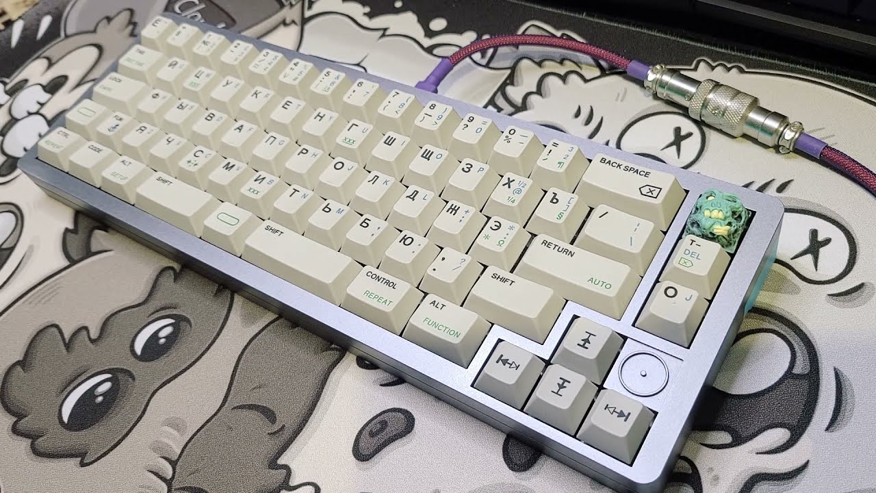 Mark 65 + Everglide Oreo (lubed, filmed) + DIY foam and silicone dampeners