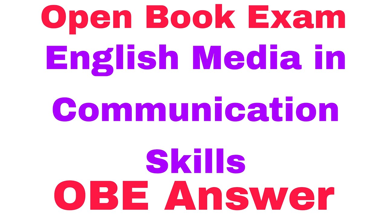 Sol Mass Media And Communication skill OBE Answer | OBE Solved Answer | Media and mass communication