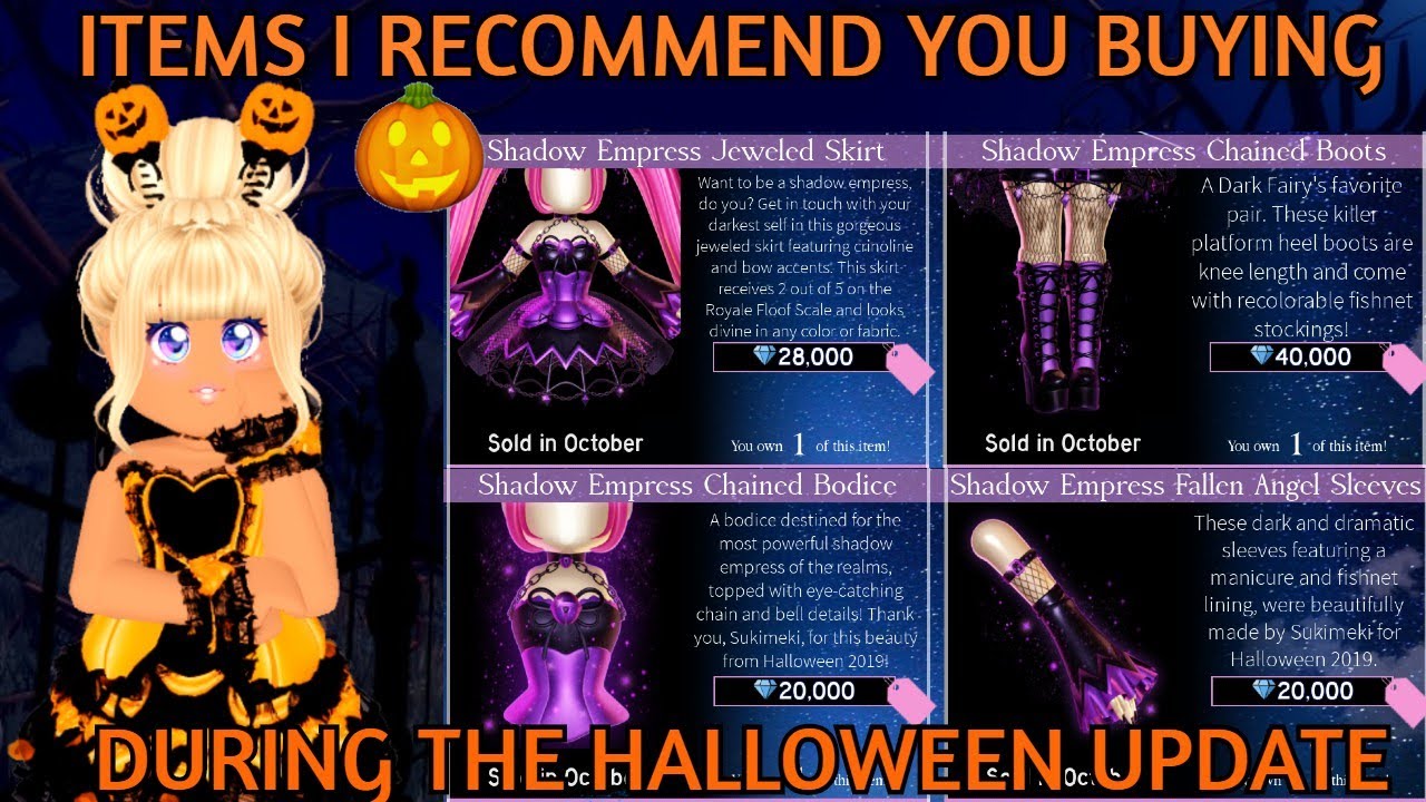 ITEMS I RECOMMEND YOU BUYING DURING THE HALLOWEEN UPDATE 🎃| Roblox ...