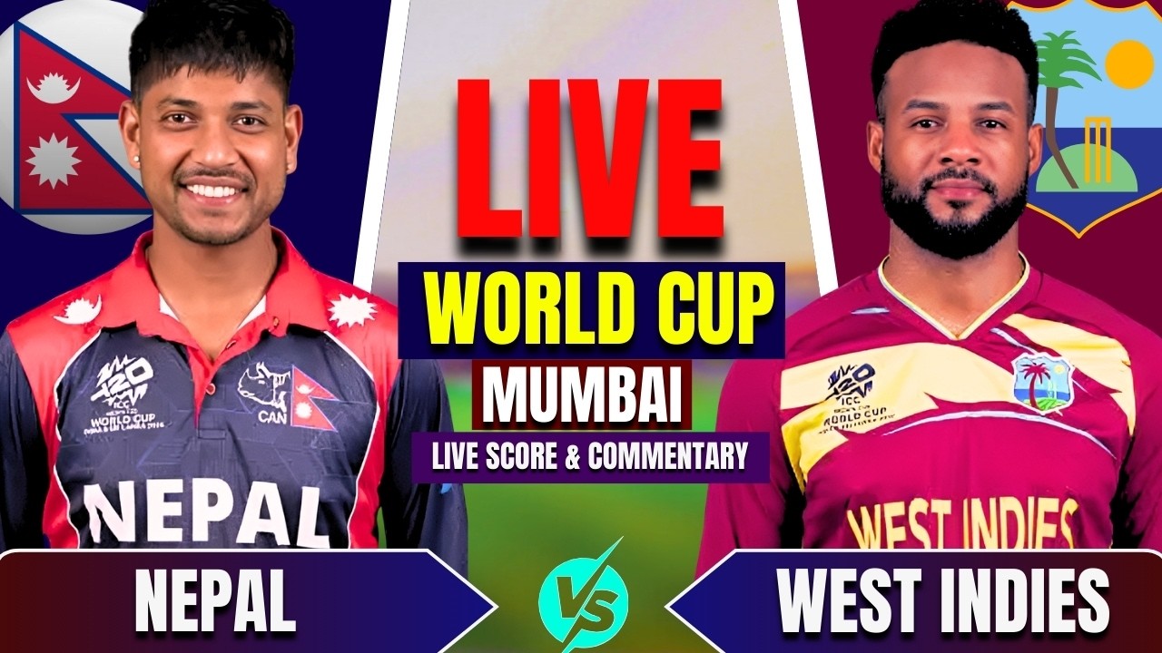 Nepal VS West Indies T20 World Cup Match Live Score & Commentary | Nepal Batting | ComBox