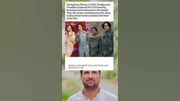 Zendaya en Timothée Chalamet konden het meteen goed met elkaar vinden en ze dansten in de woestij...