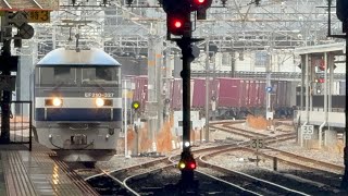 2026/2/10 EF210-327牽引の貨物列車が岡山駅を通過