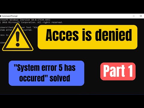 How to fix "Acces is denied" error in Command prompt?