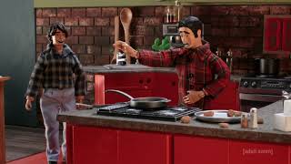 Robot Chicken - Man vs. Food with Adam Richman