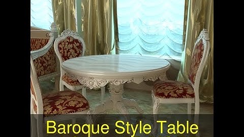 3D Model of Baroque Style Table and Chairs Review