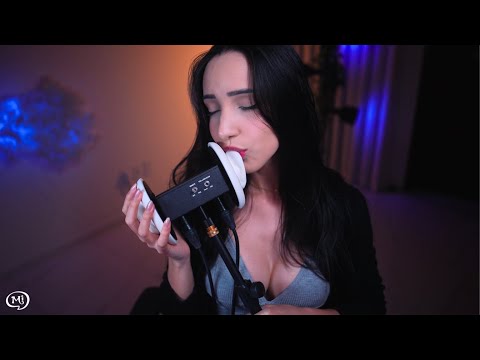 ASMR tongue fluttering ♡ 4K [NO TALK] ♡ rain background 🌧