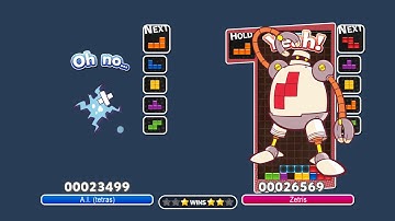 [Puyo Puyo Tetris AI] Zetris vs Tetras (6) - AI vs AI
