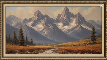 Alpine Majesty | 4K Framed TV Art | Mountains Screensaver | 2-Hour No Music