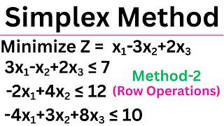 Simplex Method Trick to Solve Minimization  Problems Easily | MBA, BSC Maths and GATE ME