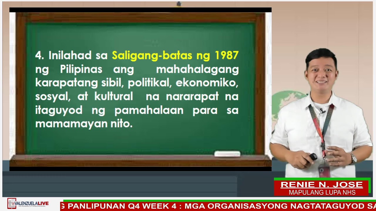 GRADE 10  AP :  MGA ORGANISASYONG NAGTATAGUYOD SA KARAPATANG PANTAO RENIE N. JOSE MAPULANG LUPA NHS