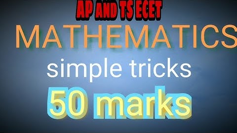 || TS & AP ECET MATHEMATICS | సింపుల్ ట్రిక్స్ | STRAIGHT LINES ||