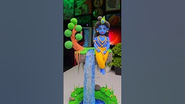 Krishna ji idol making with super clay 🌸 Krishna ji making 🙏🏻 Jai shree Krishna #shorts #short