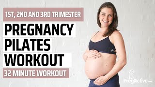 Pregnancy Pilates Workout at Home (1st, 2nd and 3rd Trimester)