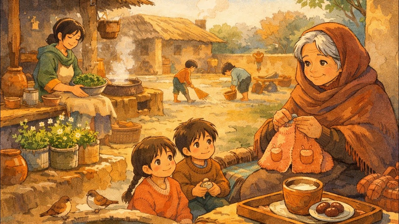 Warm Milk, Sweet Dates & Dadi’s Blessings — A Soft Winter Village Evening