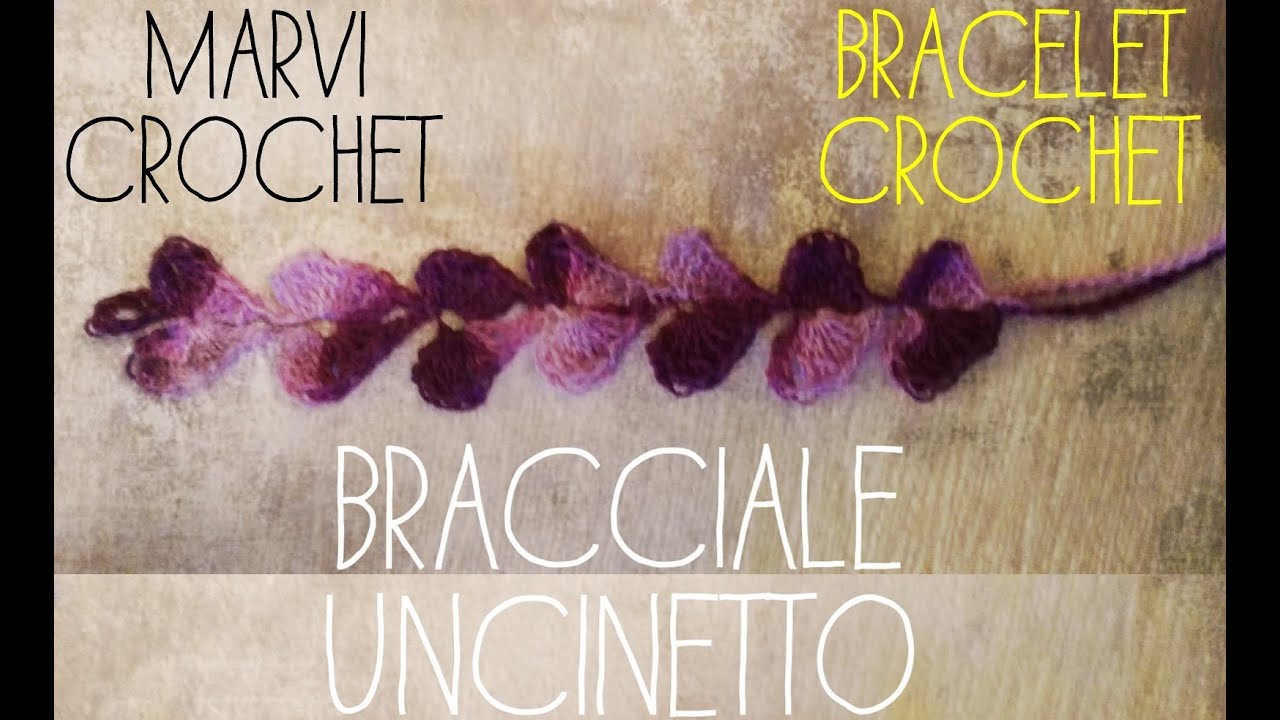 Tutorial bracciale uncinetto cuore. Crochet heart bracelet