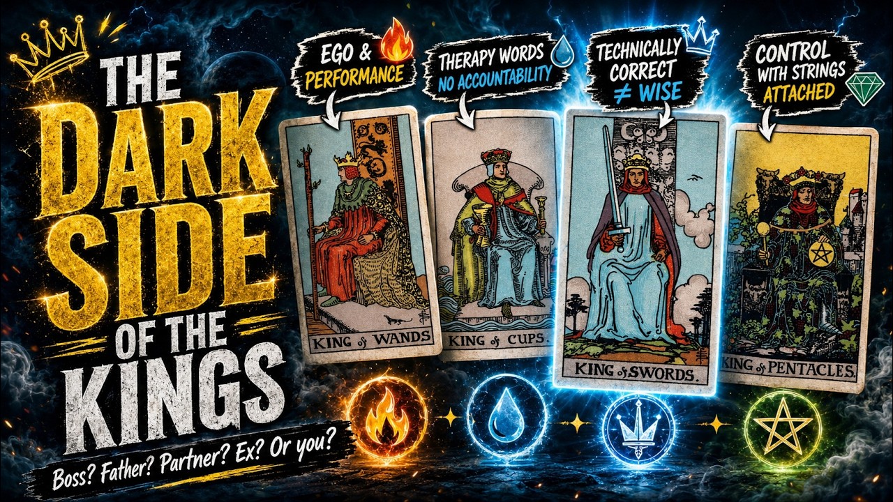 The Dark Side of the Kings in Tarot: Power, Ego & Shadow Work