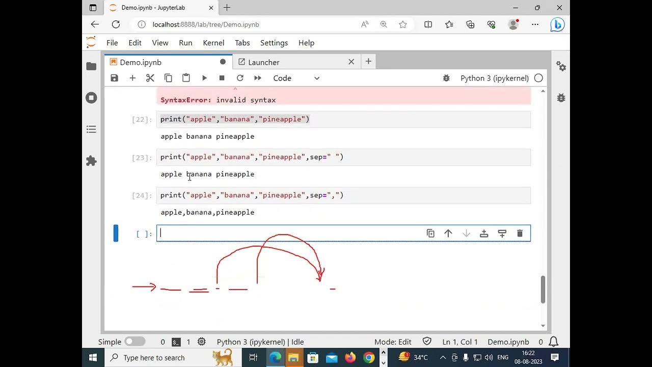 Python sep and end operator part 2 - YouTube