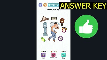 Brain Games Brain Star LEVEL 46 Wake him up (ANSWER KEY) Gameplay Walkthrough - SlowMotion Solution
