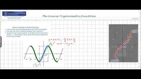 6.6 1. Inverse Sine Function Overview