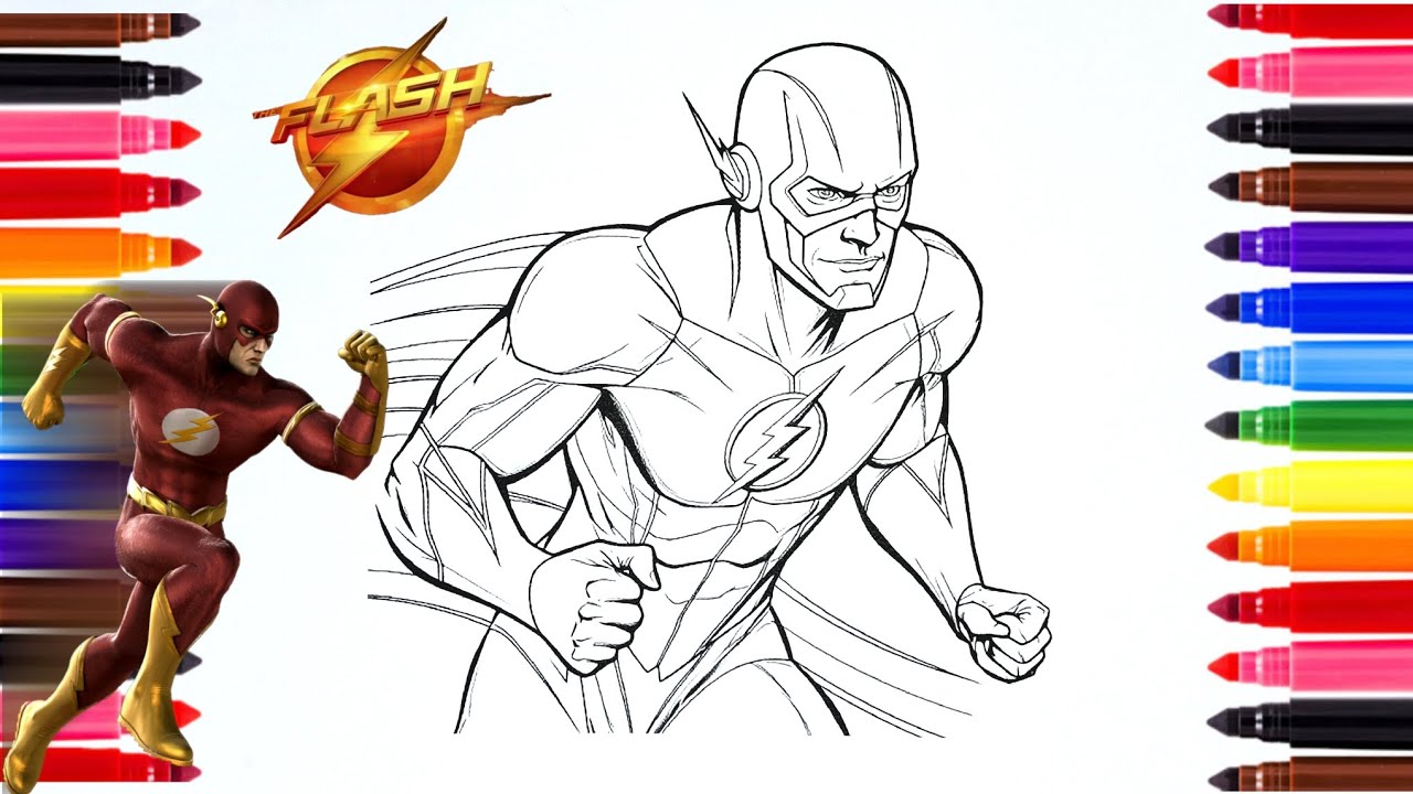 The Flash Man Coloring⚡️| Superhero Coloring for Kids 🎨 - YouTube